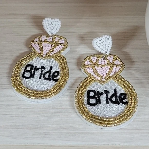 Bridal Rice Bead Earrings - Picture 5 of 10